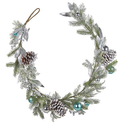 Beliani Christmas Garland Lleida 150 Cm Silver - image 1