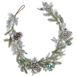 Beliani Christmas Garland Lleida 150 Cm Silver - thumbnail 1