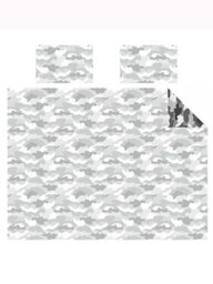 Grey Army Camouflage Reversible Double Duvet Cover And Pillowcase Set - thumbnail 2