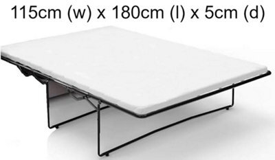 Save On Goods UK Sofa Bed Replacement Foam Mattress. Metal Action Sofabed Matress (115Cm (W) X 180Cm (L) X 5Cm (Thick)) - image 1