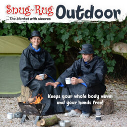 Snug Rug Blue Snug-Rug Outdoor Waterproof Blankets Polar Fleece Festival Camping Wheelchair Blanket With Sleeves - thumbnail 2
