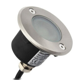 Long Life Lamps Company 1W Led Recessed Outdoor Ground Light Round Blue Brushed Chrome Walkover Uplighter Gl08B - thumbnail 7