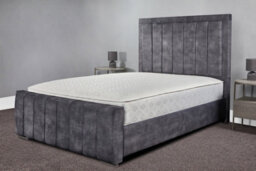 Sloomy Arizona Bed Frame With Sprung Memory Foam Mattress- Steel Plush- Small Double - thumbnail 2