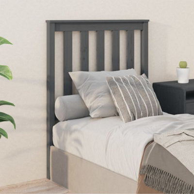 Berkfield Bed Headboard Grey 81X6X101 Cm Solid Wood Pine - image 1