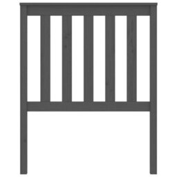 Berkfield Bed Headboard Grey 81X6X101 Cm Solid Wood Pine - thumbnail 4