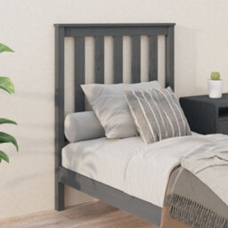 Berkfield Bed Headboard Grey 81X6X101 Cm Solid Wood Pine - thumbnail 3