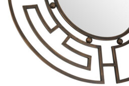 Orsina Bronze Metal Frame Round Wall Mirror - thumbnail 4