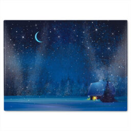 Benjamin Tate Design Night Winter Landscape Dining Glass Chopping Boarddesigner Style - thumbnail 2