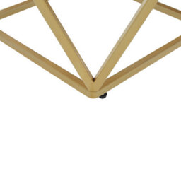 Beliani Square Side/end Table 50 X 50 Cm Black Marble-Effect Mdf Top Gold Metal Frame - thumbnail 6