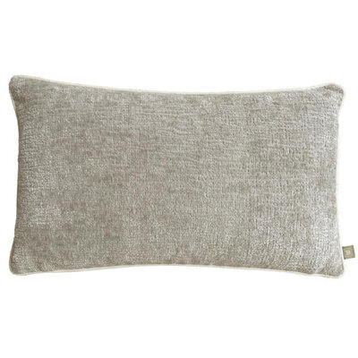 Yes-Online Textured Piped Cushions Belgravia Decor Grey 50 X 30Cm Rectangle Pillow - image 1