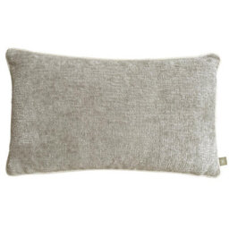 Yes-Online Textured Piped Cushions Belgravia Decor Grey 50 X 30Cm Rectangle Pillow - thumbnail 1