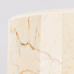 Luminosa Lighting Luminosa Nevia Cylindrical Pendant Ceiling Light Beige Marble, Black 1X E27 - thumbnail 7