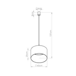 Luminosa Lighting Luminosa Nevia Cylindrical Pendant Ceiling Light Beige Marble, Black 1X E27 - thumbnail 9