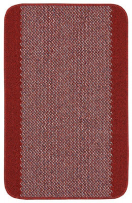 Red Modern Plain Stain-Resistant Mat For Living Room, Utility Room, Dining Room, Bathroom & Kitchen -67Cm X 200Cm (Runner) - image 1