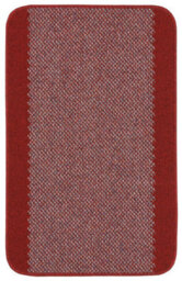 Red Modern Plain Stain-Resistant Mat For Living Room, Utility Room, Dining Room, Bathroom & Kitchen -67Cm X 200Cm (Runner) - thumbnail 2