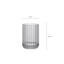 Cosmic Toothbrush Holder, Tumbler, Resistant Glass, 8Cm Diameter, Free-Standing, Smoke Grey, Lido Collection - thumbnail 6