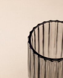 Cosmic Toothbrush Holder, Tumbler, Resistant Glass, 8Cm Diameter, Free-Standing, Smoke Grey, Lido Collection - thumbnail 3