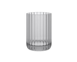 Cosmic Toothbrush Holder, Tumbler, Resistant Glass, 8Cm Diameter, Free-Standing, Smoke Grey, Lido Collection