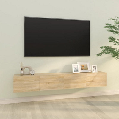 Walplus Wall Tv Cabinets 2 Pcs Sonoma Oak 100X30X30 Cm Engineered Wood - image 1