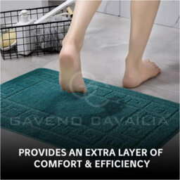 Gc Gaveno Cavailia Grecian Grace 2 Piece Non Slip Bath Mat Set Aqua Quick Dry Water Absorbent Bathroom Shower Mat & Pedestal Set - thumbnail 5