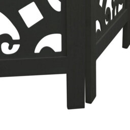 Vidaxl Room Divider 6 Panels Black Solid Wood Paulownia - thumbnail 7