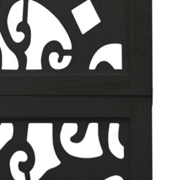 Vidaxl Room Divider 6 Panels Black Solid Wood Paulownia - thumbnail 6
