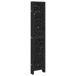 Vidaxl Room Divider 6 Panels Black Solid Wood Paulownia - thumbnail 5