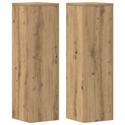 Walplus Plant Stand 2Pcs Artisan Oak 25X25X80 Cm Engineered Wood - thumbnail 2
