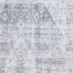 Grey Traditional Bordered Geometric Rug Easy To Clean Living Room And Bedroom-150Cm X 230Cm - thumbnail 3