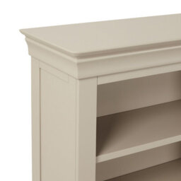 The Furniture Market Wilmslow Dove Grey Painted Wide Low Double Bookcase - thumbnail 6