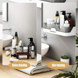 Bathroom Shower Shelf Plastic No Drilling Organizer Storage Basket - thumbnail 3