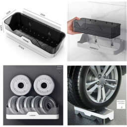 Bathroom Shower Shelf Plastic No Drilling Organizer Storage Basket - thumbnail 2