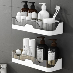 Bathroom Shower Shelf Plastic No Drilling Organizer Storage Basket