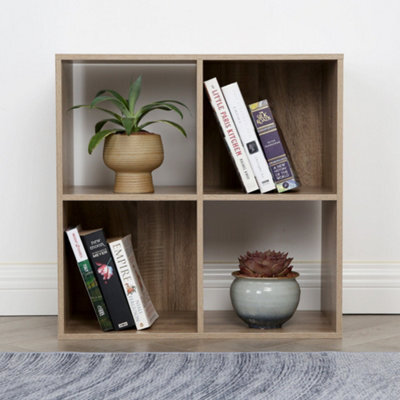 Jane - 2X2 Bookcase - Cube Storage Boxes (Oak) - image 1