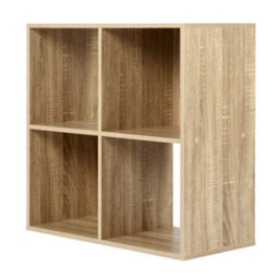 Jane - 2X2 Bookcase - Cube Storage Boxes (Oak) - thumbnail 4