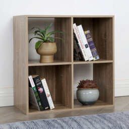 Jane - 2X2 Bookcase - Cube Storage Boxes (Oak) - thumbnail 2