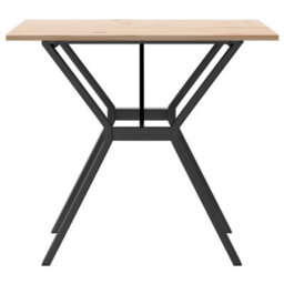 Berkfield Dining Table Y-Frame 90X90X75 Cm Solid Wood Pine And Steel - thumbnail 5