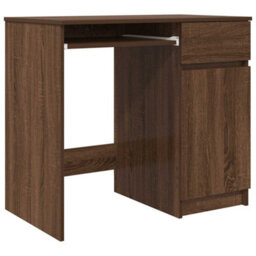 Berkfield Durable Desk Brown Oak 86X49X76 Cm Engineered Wood