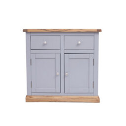 Cabinet Bits Biccari Grey 2 Drawer 2 Door Sideboard Chrome Knob - thumbnail 2