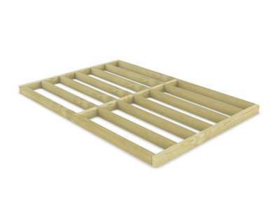 Arbor Garden Solutions Wooden Shed Bases 12X8 (W-354Cm X D-241Cm), Made Of 38mm X 140mm - image 1