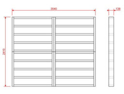Arbor Garden Solutions Wooden Shed Bases 12X8 (W-354Cm X D-241Cm), Made Of 38mm X 140mm - thumbnail 2