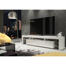 Creative Furniture Nova Tv Unit 200Cm - White With Gloss Doors - thumbnail 6