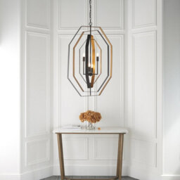 Luminosa Lighting Luminosa Macerata 4 Light Ceiling Pendant Aged Bronze Effect & Antique Gold Paint - thumbnail 3