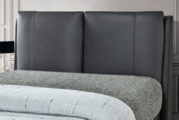 Save On Goods UK 5Ft King Size Faux Leather Grey Ottoman Liftup Storage Pillow Back Padded Bed Frame Bedstead - thumbnail 5