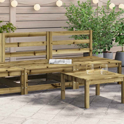 Berkfield Garden Sofas Armless 2 Pcs 70X70X67 Cm Impregnated Wood Pine - image 1