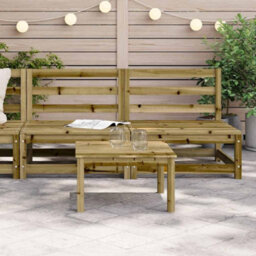 Berkfield Garden Sofas Armless 2 Pcs 70X70X67 Cm Impregnated Wood Pine - thumbnail 3