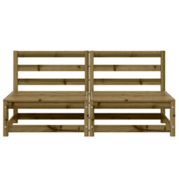 Berkfield Garden Sofas Armless 2 Pcs 70X70X67 Cm Impregnated Wood Pine - thumbnail 5