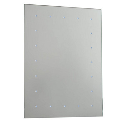Luminosa Lighting Luminosa Toba Light Illuminated Bathroom Mirrors Gloss White, Mirrored Glass Ip44