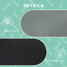 Pawhut 92Cm Elevated Dog Bed Cooling Raised Pet Cot Uv Protection Canopy Grey - thumbnail 5