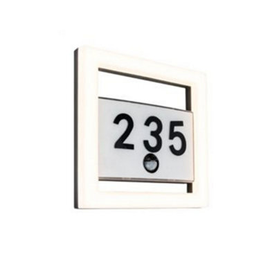 Lutec 5194302118 Alice Led Pir Wall Light With Door Number (Anthracite Grey) - image 1